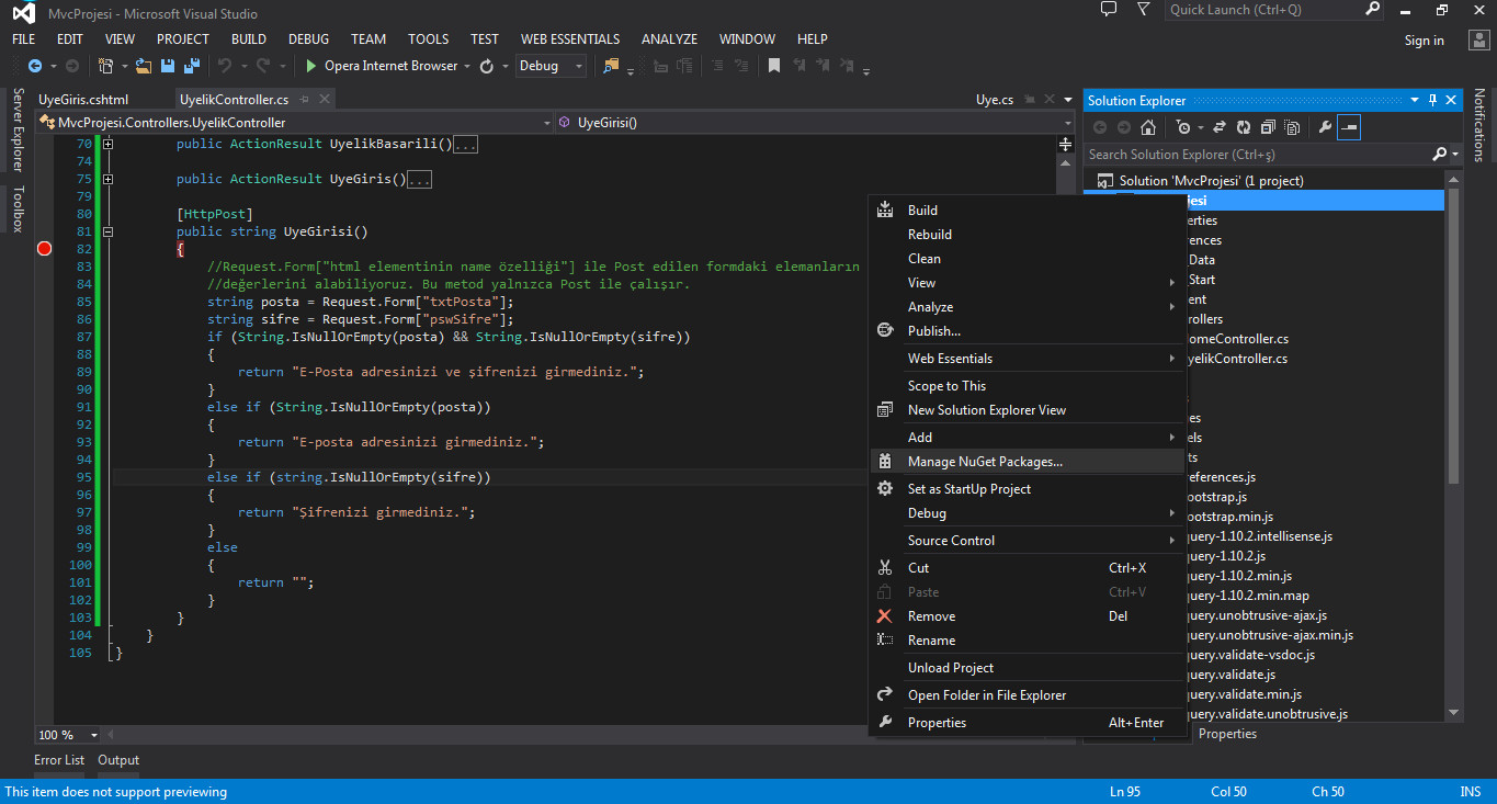 Nuget Package Managere giriş
