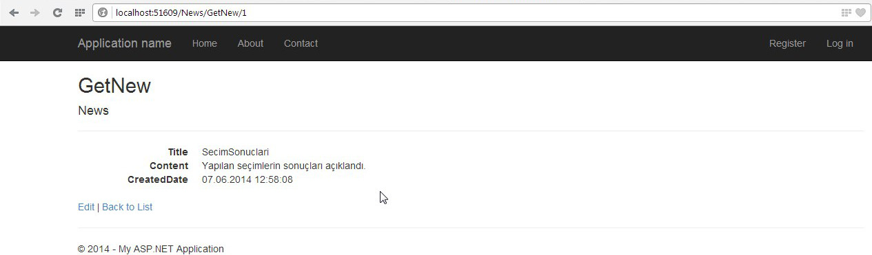GetNew metod çıktısı
