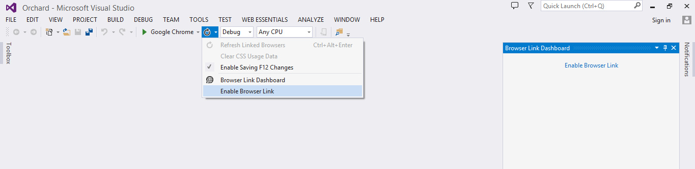 Browser link özelliğini kapatmak